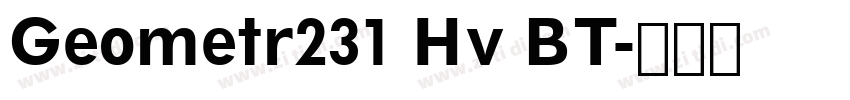 Geometr231 Hv BT字体转换